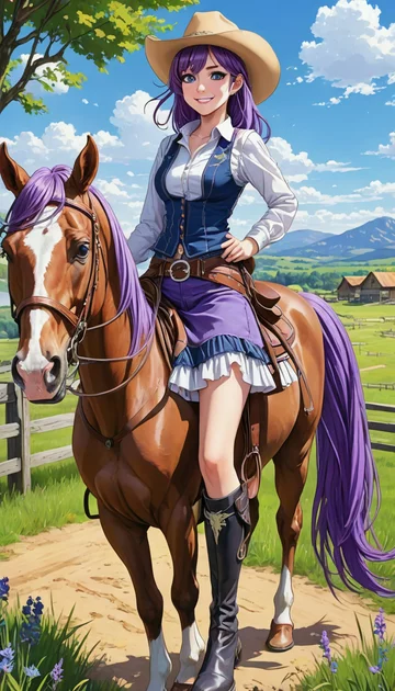 cover of Cowgirl's Horse Riding Lesson