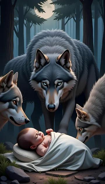 cover of The Baby and The Wolf Pack