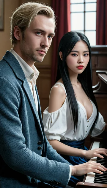 cover of Young Student Seduces Piano Teacher 