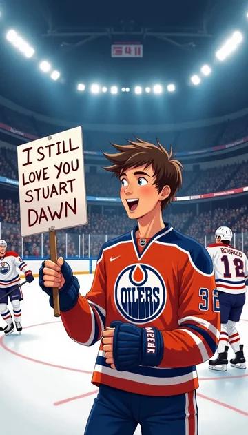 cover of Oilers Fan Flashing Crowd