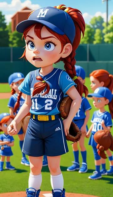 cover of Softball Cartoon Angry Softball Clipart