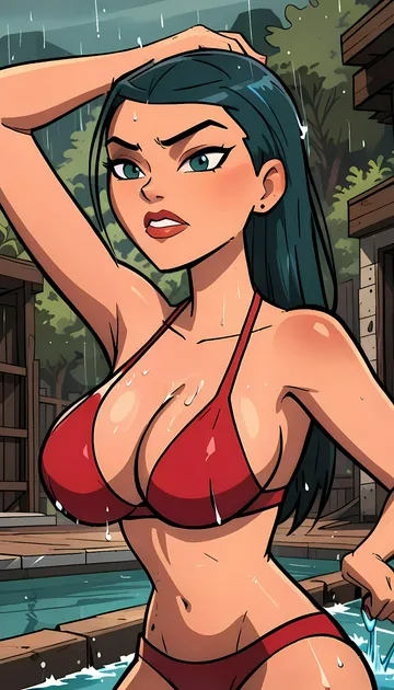 Heather Total Drama Red Bikini