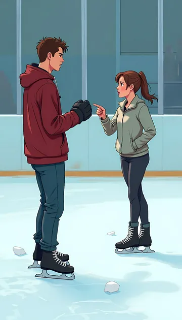 cover of Hockey Player and the Ice Skater