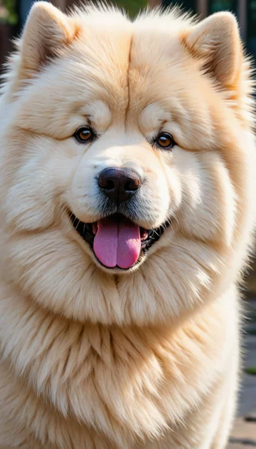 Zoe White Chow chow dog