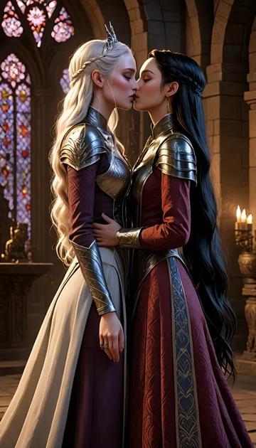 cover of Alicent Joins Rhaenyra And Mysaria In A Kiss