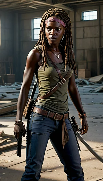 cover of Surviving Walkers with Michonne