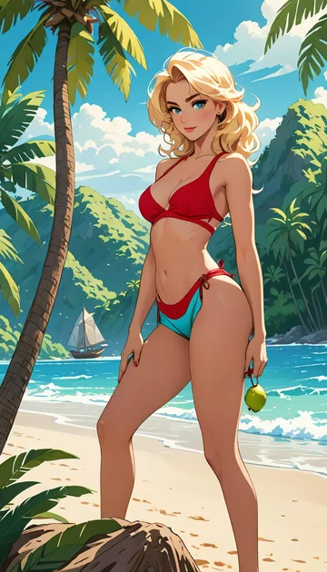 cover of Survival Flirting on Bikini Island