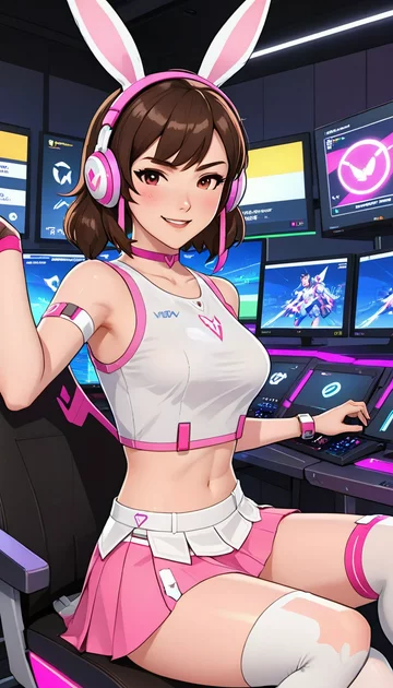 cover of Touring Overwatch's Base with D.va