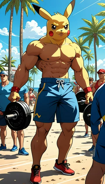 cover of Pikachu's Muscle Showdown