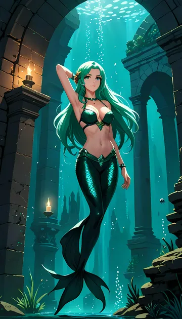 cover of Seduced by the Mermaid Warlock