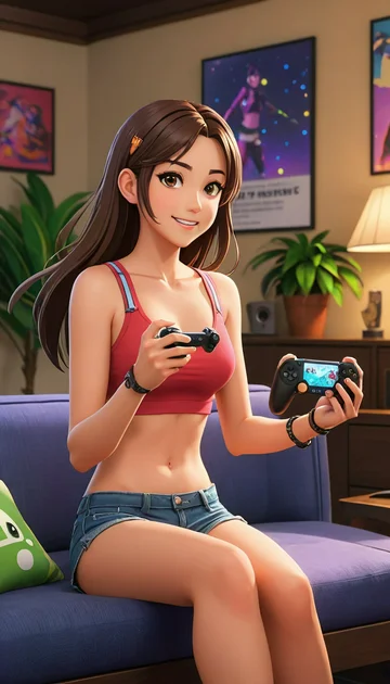 cover of Gaming with a Teasing Girlfriend