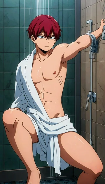 cover of Shower Seduction with Todoroki