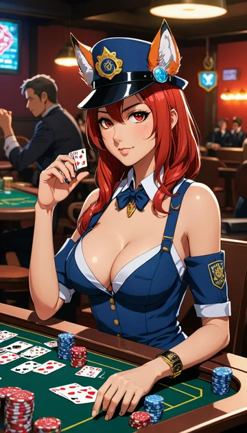 cover of Poker with Futa Fox Cop