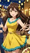 Rock Paper Scissors Yellow Dress Girl