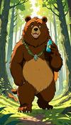 Bear Honey Bottle Cartoon