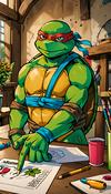 Ninja Turtle Raphael Dibujo