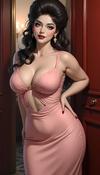 Priscilla's massive peach-shaped chest