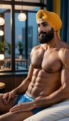 Gay young Sikh man