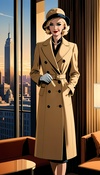 Luxury Clothing Wool Coat Matching Pillbox Hat