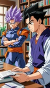 Studying turns into a Saiyan training session 