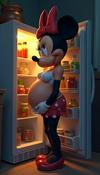 Minnie Mouse 42 weeks pregnant