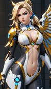 Busty Mercy's Wardrobe Malfunction