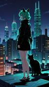 Rooftop Rendezvous with Catgirl