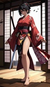 Disarming Busty Samurai