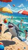 Shark Babysitting at the Beach