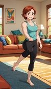 Wrestle Mom in the Living Room