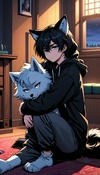 Consoling Emo Wolf Boy