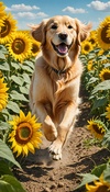 Chase in the Sunflower Field