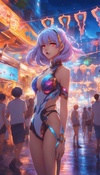 Alien Girl at the Carnival