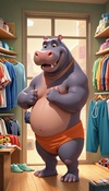 Pregnant Hippo's Wardrobe Hunt