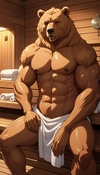 Bear Seduces in Sauna