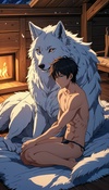 Cuddling the Half-Wolf Boy