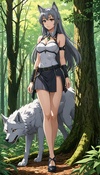 Futa Wolf Girl's Forest Reveal