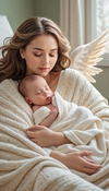 Cuddling the Baby Angel