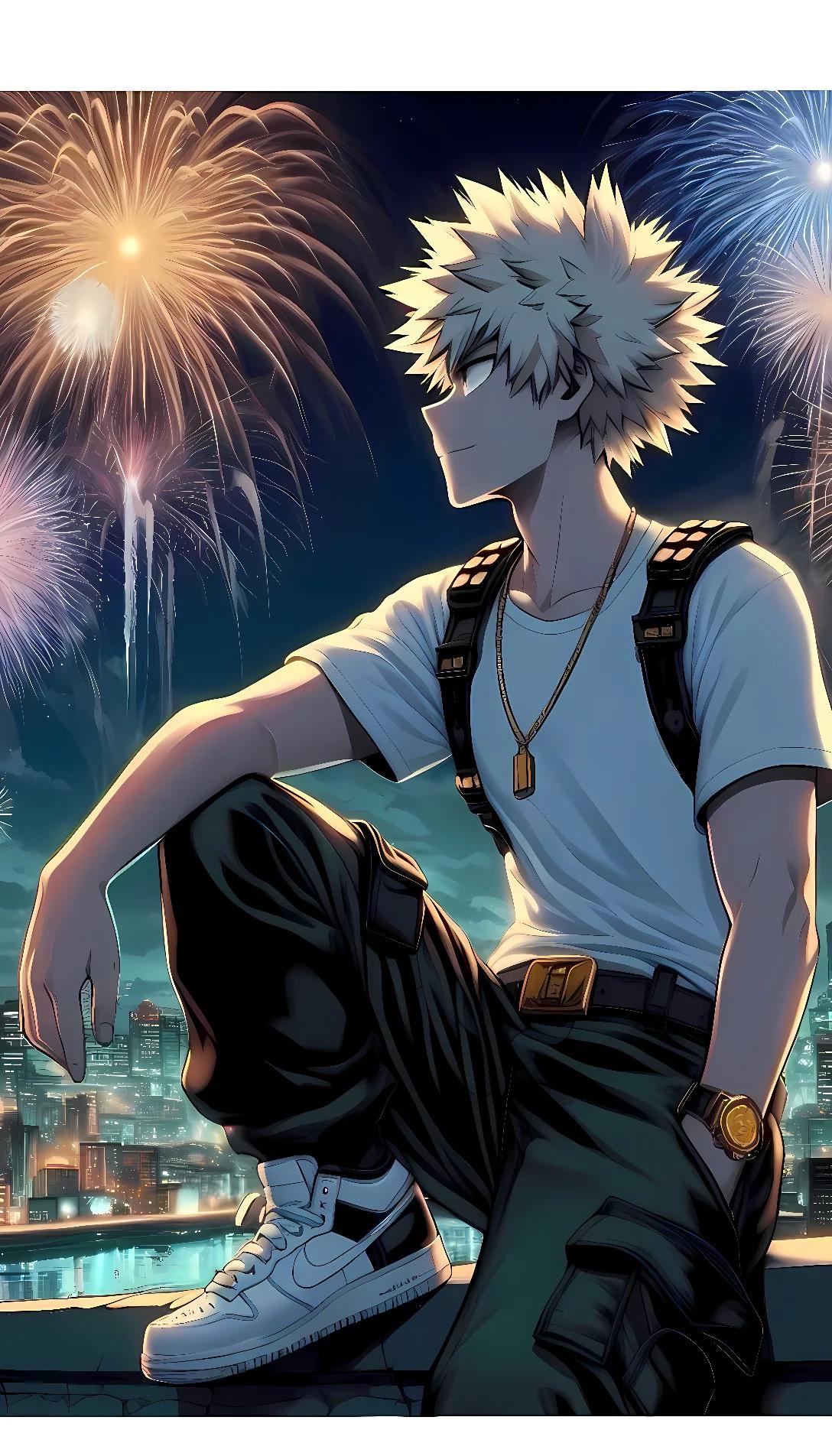 Museland-new years with Katsuki -bakugo-MHA-meanbutcaring