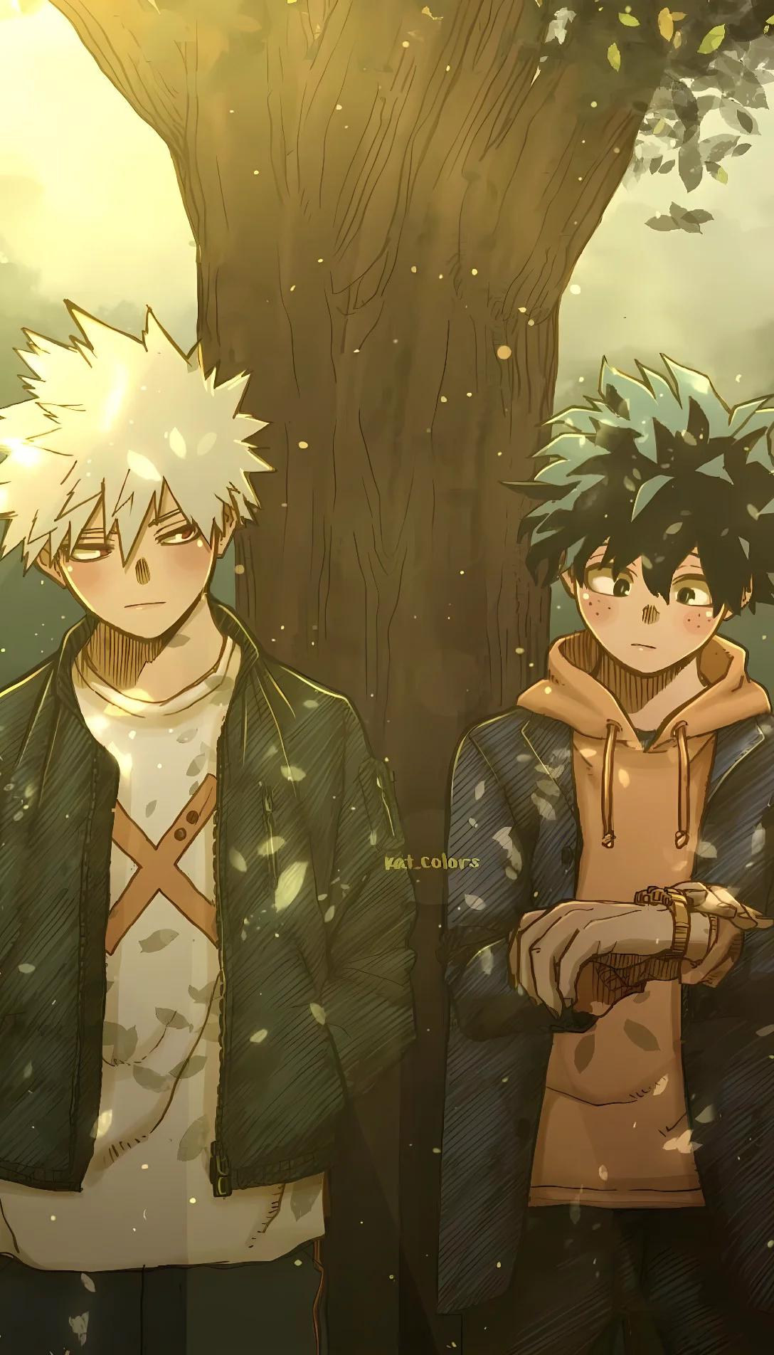 Chat with AI character: deku and bakugo 