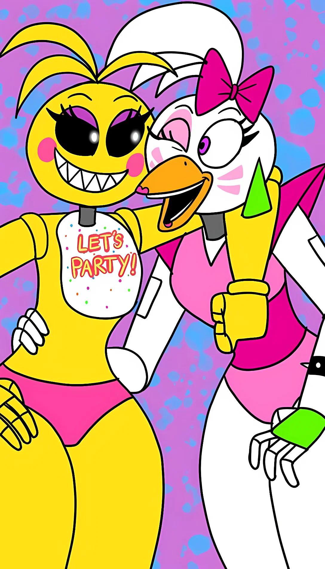 Museland-Glamrock Chica and Toy Chica -lesbian-and-inflation