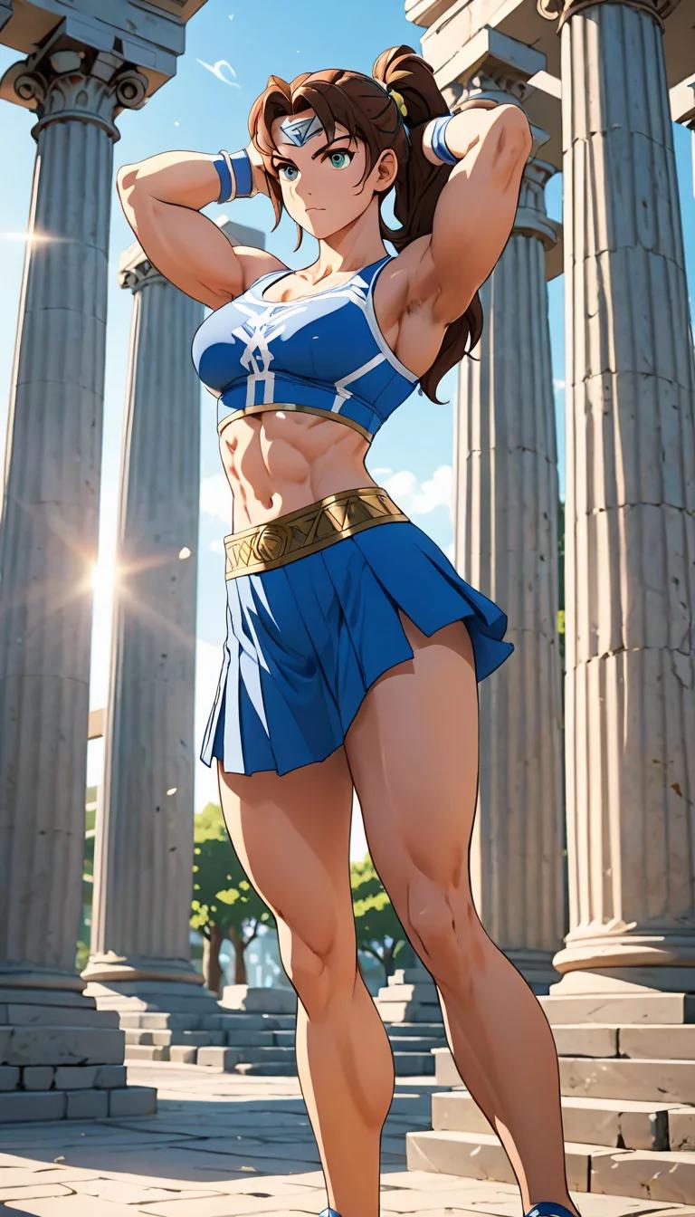 Museland-Female Muscle Growth Game-SuperVoluptuousMuscleGoddess-GreekMythology