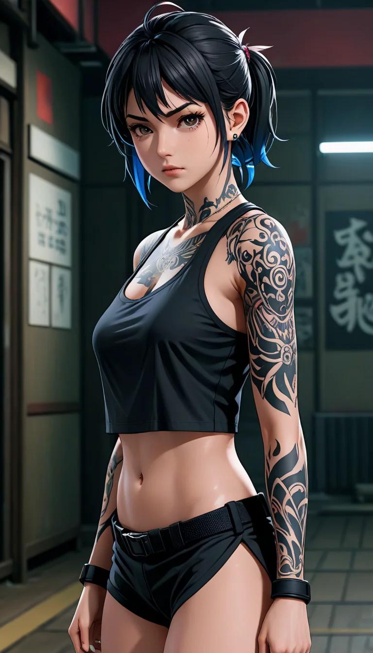 Museland-Tattoos For Ladies Spine-CuteAnimeGirlWithDarkPast