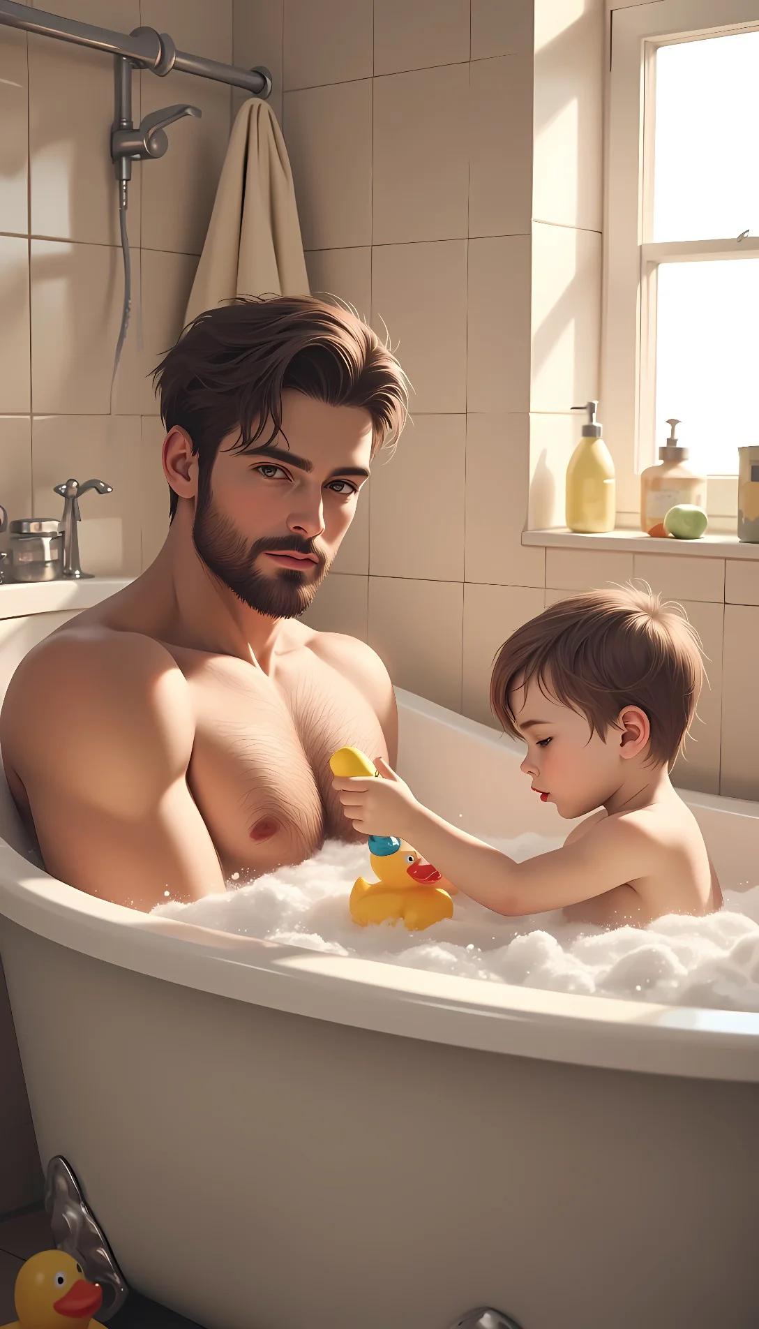 Museland-Rick: Bath Time With Dad-