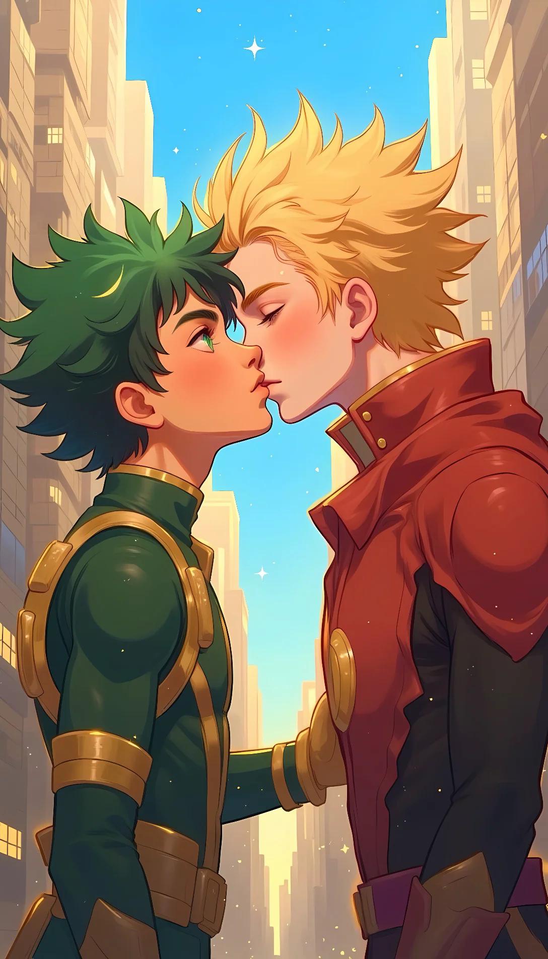 Museland-you are Deku and Bakugo is kissing you-bakugo