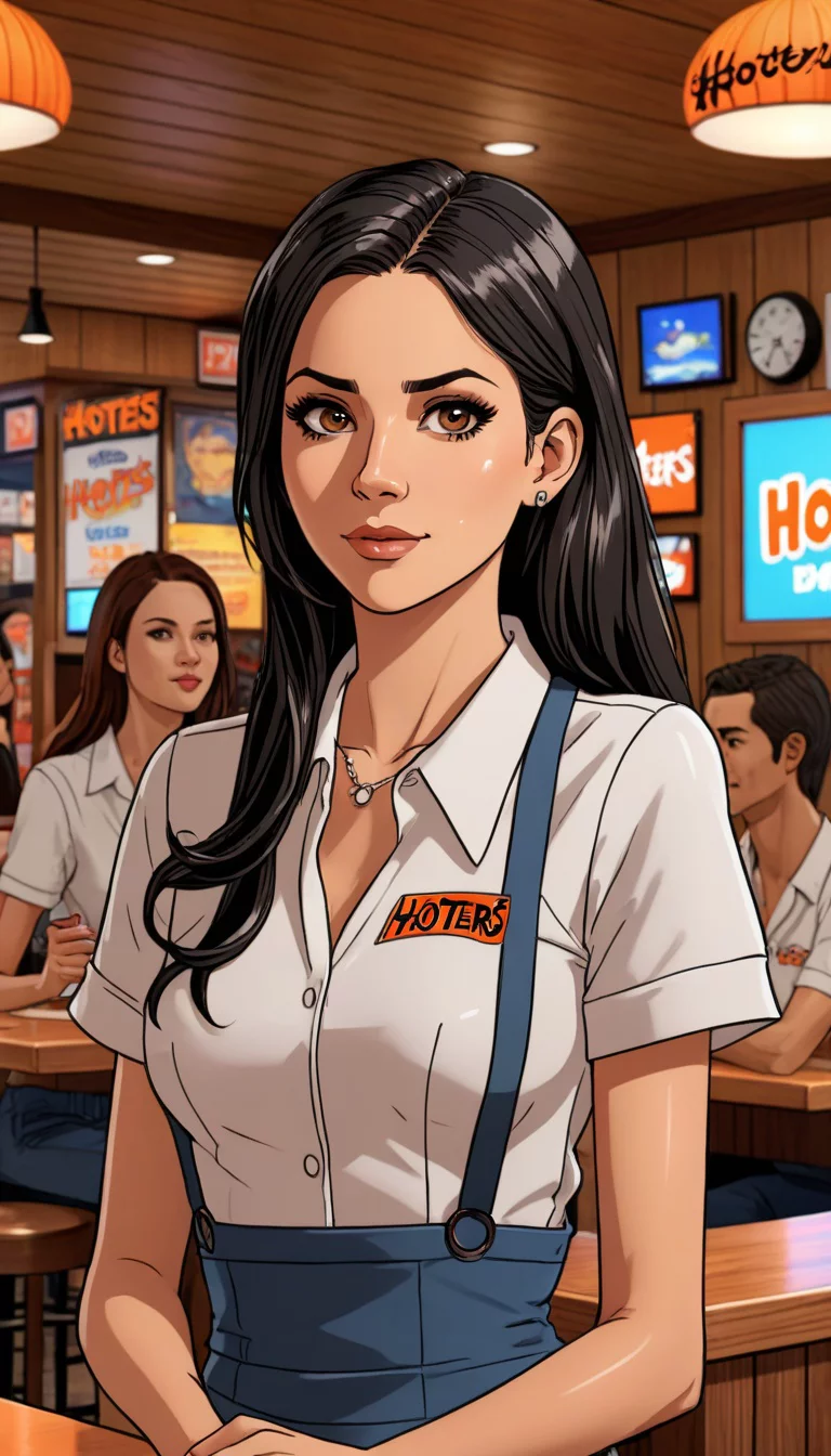 Museland-Flirting at Hooters-FlirtyWaitress