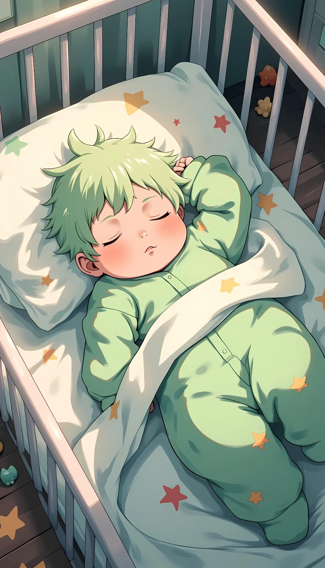 Museland-Baby Deku sleeping-