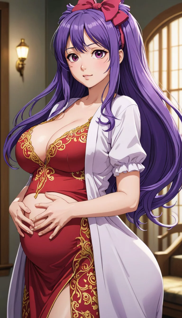 Museland-Pregnant Anime Girl's Protective Circle-GentleGiantess-PamperedLuxury