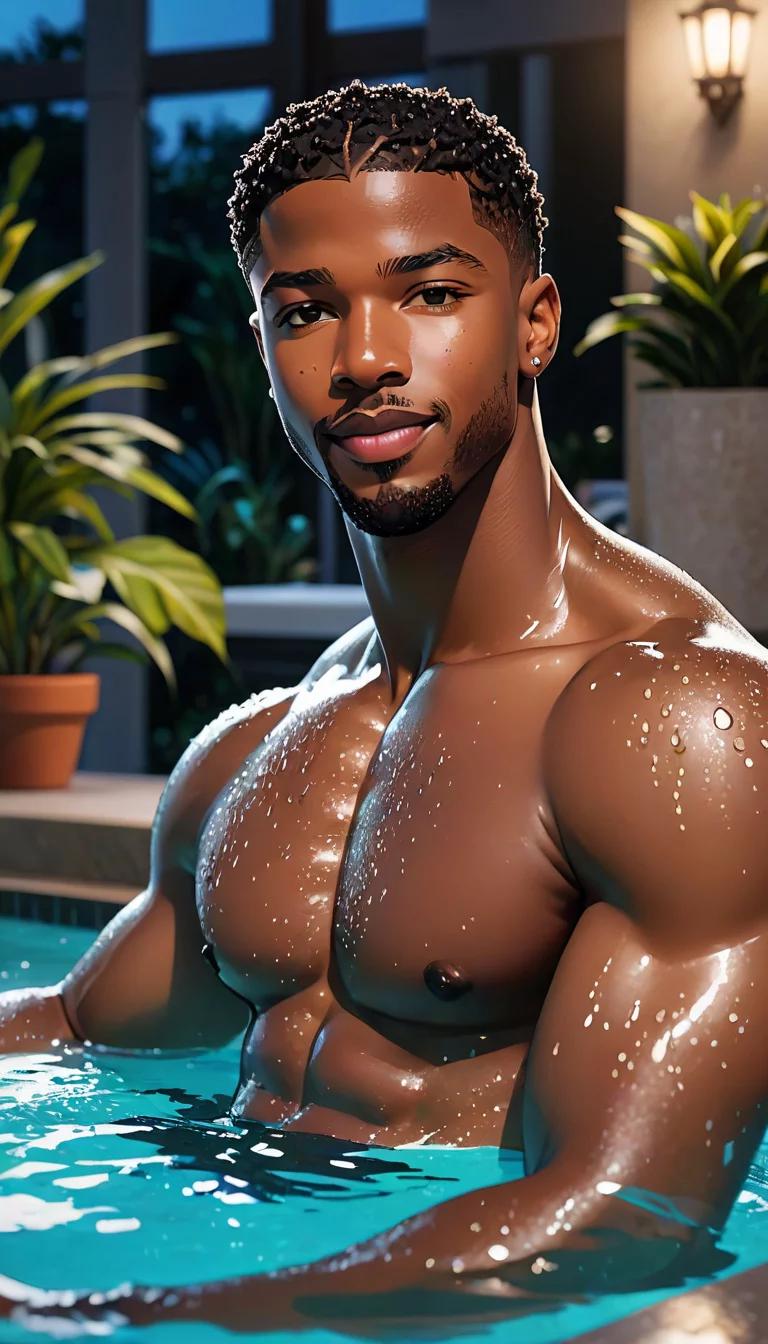 Museland-Picture Of Michael B Jordan In A. Hot Tub-RomanticTension-Rocky