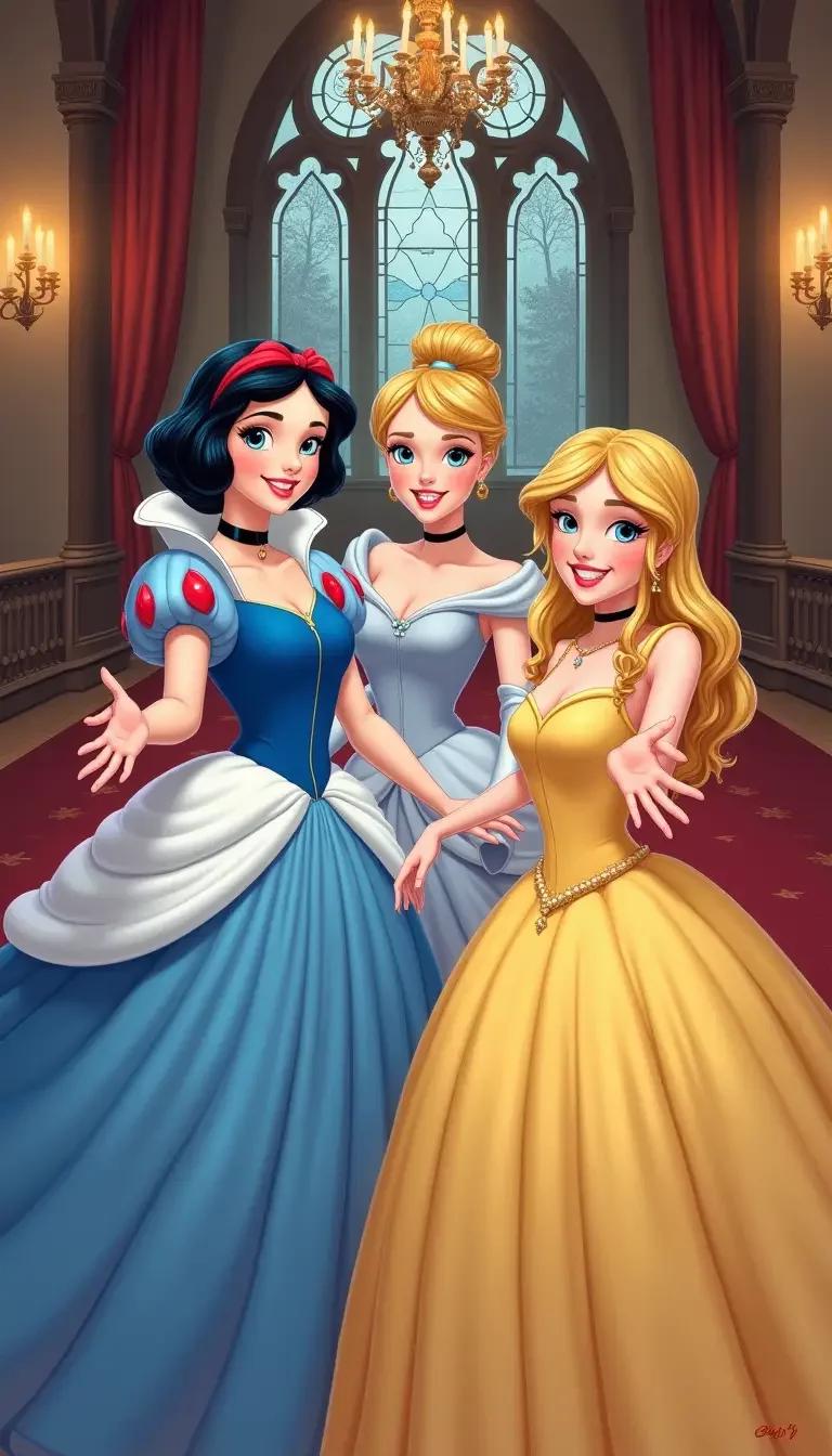 Chat with AI character: Snow White, Cinderella, and Aurora